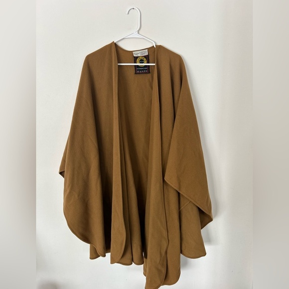 Vintage Camel Cashmere Wool Cape/Tabbard/Poncho by Weinberg Paris - Picture 1 of 6